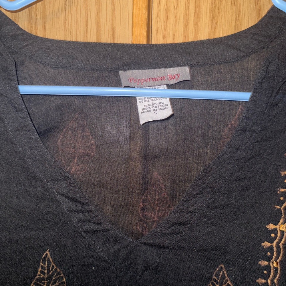 Peppermint Bay Black Blouse